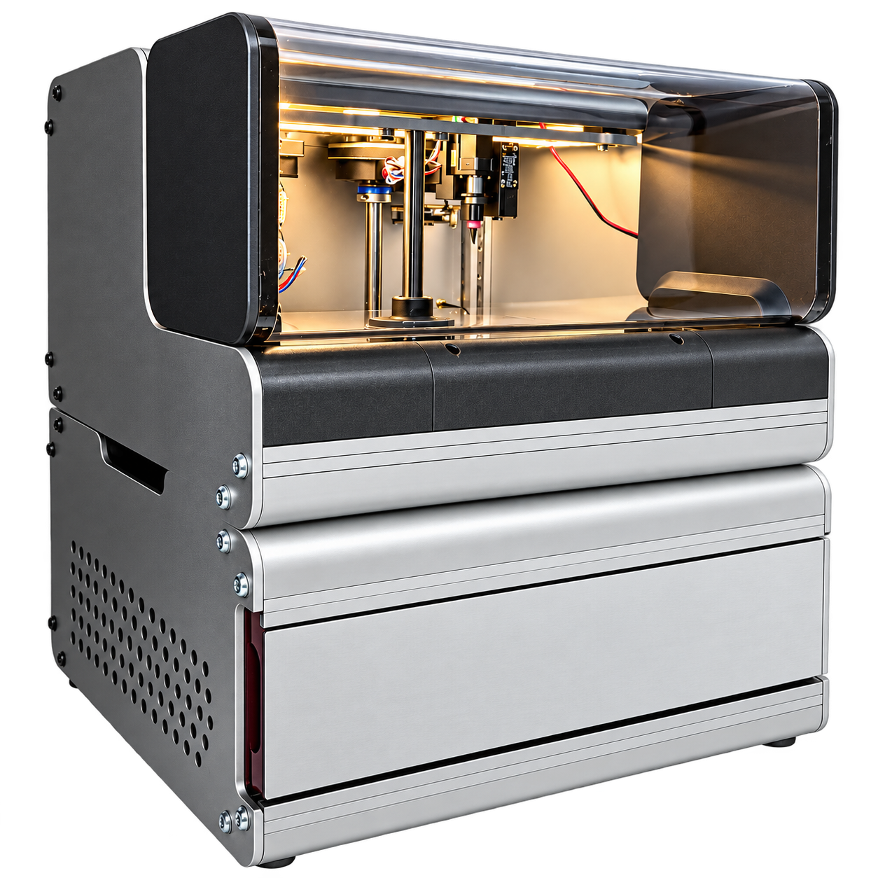 AI-anonymized customer project: benchtop precision machine